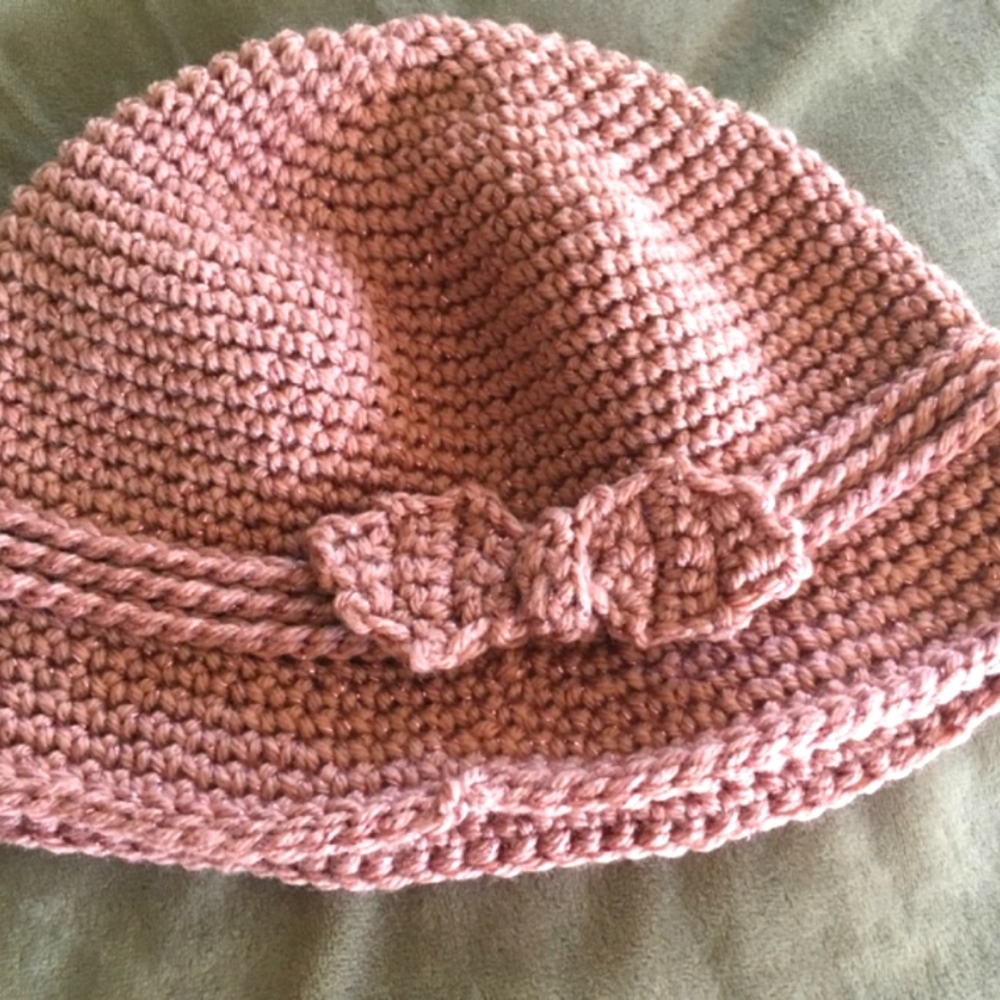 Ladies Rose Gold Blush Pink Hat